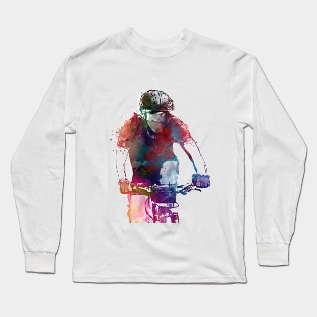 Cycling Bike sport art #cycling #sport Long Sleeve T-Shirt by JBJart